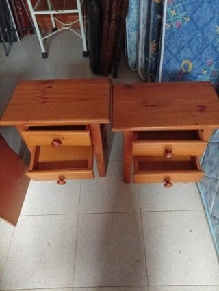 2 Mesitas de Noche Provenzal Madera