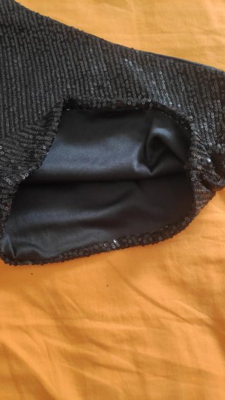 Top lentejuelas negro Made in Italy talla M