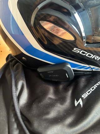 Casco Scorpion Exo Tech Evo Carbon Negro Azul