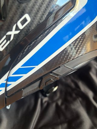 Casco Scorpion Exo Tech Evo Carbon Negro Azul