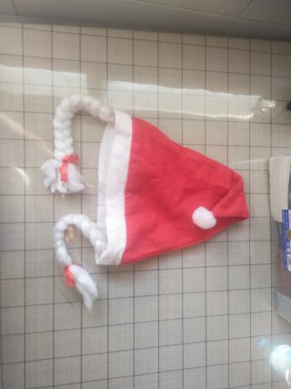Gorro Papa Noel con trenzas