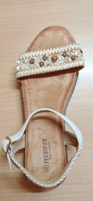 Sandalias FEEBITER Beige/Oro Talla 40