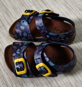 Sandalias Garvalin Talla 22 Azul Marino Estampado