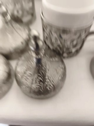 Set 5 tazze caffè turco/greco argento