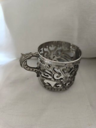 Set 5 tazze caffè turco/greco argento