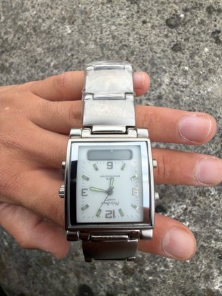 Reloj Philip Persio Plata y Blanco Nuevo