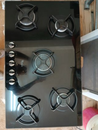 Encimera de cocina a gas ciudad 5 fogone whirlpool