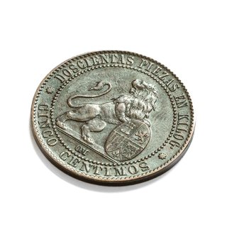 Moneda 5 céntimos 1870 Gobierno Provisional