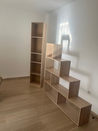 Juego Estanterías Madera Beige