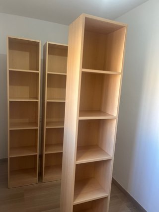 Juego Estanterías Madera Beige