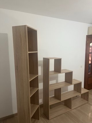 Juego Estanterías Madera Beige