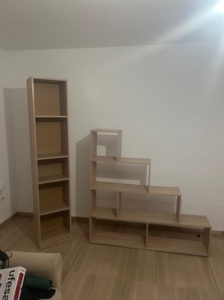 Juego Estanterías Madera Beige