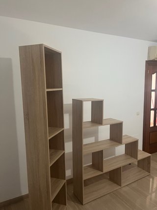 Juego Estanterías Madera Beige