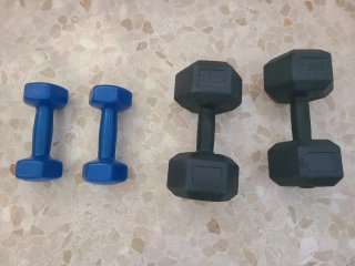 Kit de musculacion (barra dominadas y pesas)