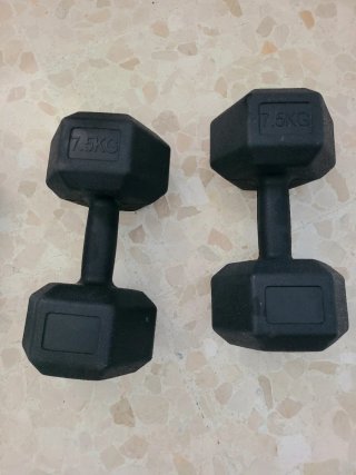 Kit de musculacion (barra dominadas y pesas)