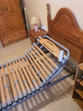 Cama articular individual: Colchón, somier y cabez
