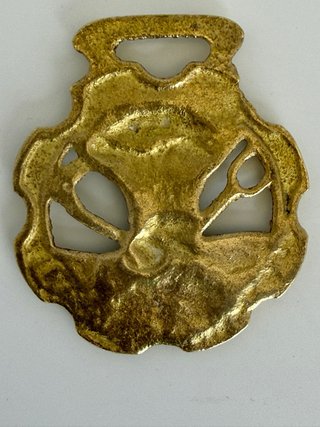 Lote 3 medallones latón vintage Horse Brass