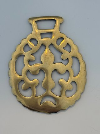 Lote 3 medallones latón vintage Horse Brass