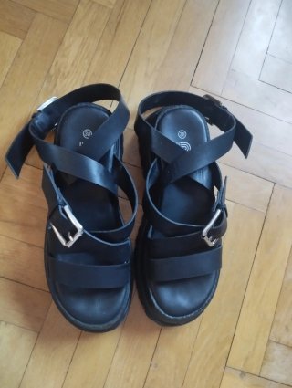Sandalias plataforma mujer negras