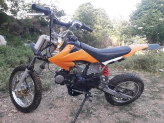 Mini Pit Bike 125cc Naranja y Negra