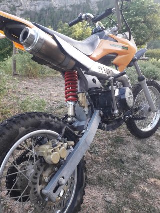 Mini Pit Bike 125cc Naranja y Negra
