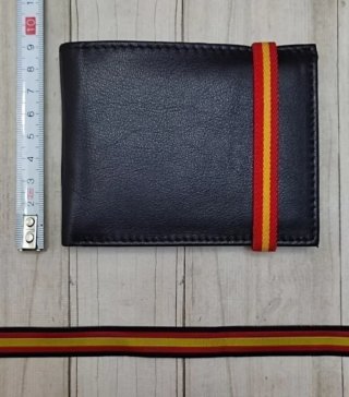 CARTERA MONEDERO PIEL CIERRE BANDERA + REGALO PULS