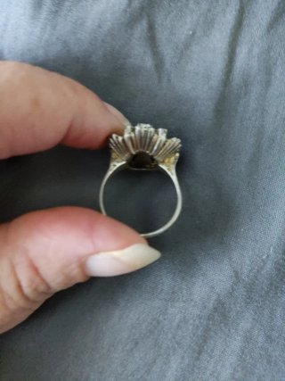Anillo Antiguo Plata Flor