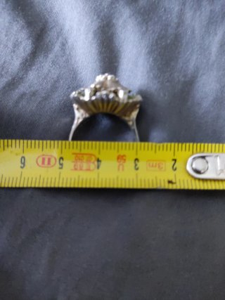 Anillo Antiguo Plata Flor