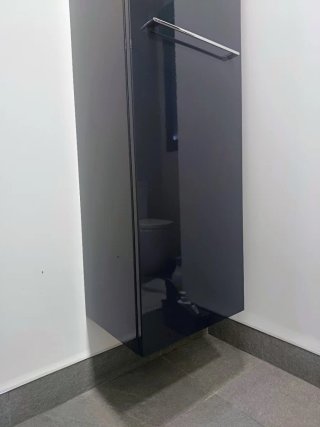 Columna baño suspendida gris antracita brillo