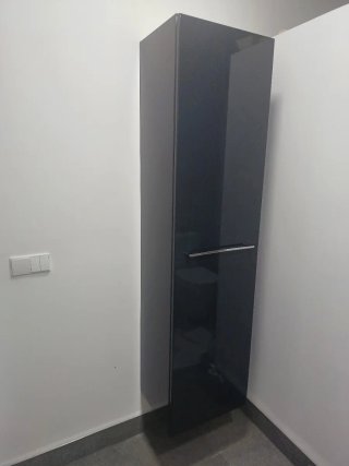 Columna baño suspendida gris antracita brillo