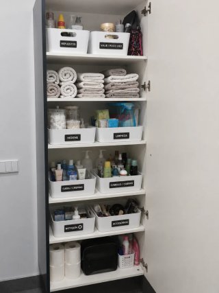 Columna baño suspendida gris antracita brillo
