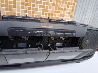 Radio Casete Doble Pletina Daewoo Negra