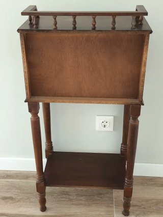 MESA AUXILIAR TELEFONERA RETRO, CON CAJÓN Y REPISA