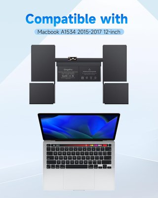 nueva Batería compatible MacBook A1534 12