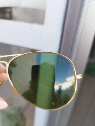 Gafas de Sol Ray-Ban Aviator Doradas Cristales Ver