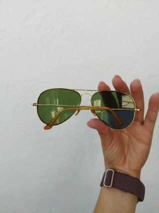 Gafas de Sol Ray-Ban Aviator Doradas Cristales Ver