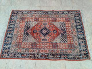Alfombra Oriental Roja y Azul