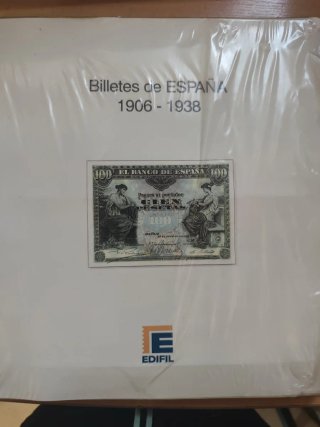 Hojas EDIFIL Billetes España 1906-1938