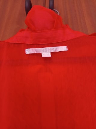 Blusa Bershka Roja Sin Mangas Talla S