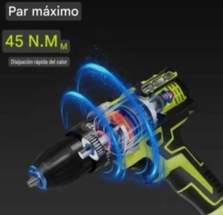 Taladro Atornillador Inalámbrico (2 Baterías)
