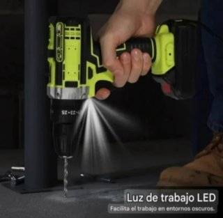 Taladro Atornillador Inalámbrico (2 Baterías)