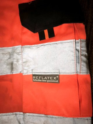Pantalón corto trabajo naranja y negro