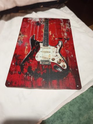 Placa Metálica Guitarra Eléctrica