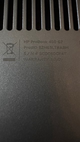 Portátil HP ProBook 450 G7 Argento