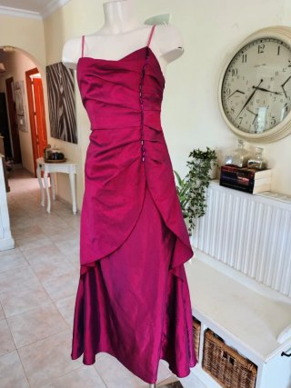 Vestido fiesta fucsia Gotas de Junio T38