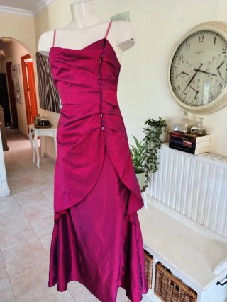 Vestido fiesta fucsia Gotas de Junio T38