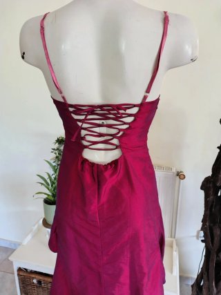 Vestido fiesta fucsia Gotas de Junio T38