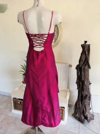 Vestido fiesta fucsia Gotas de Junio T38