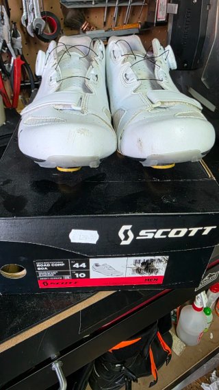 Zapatillas Ciclismo Carretera Scott Blancas