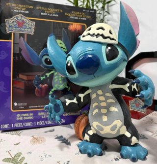 Stitch Halloween Esqueleto Disney Pintado a Mano